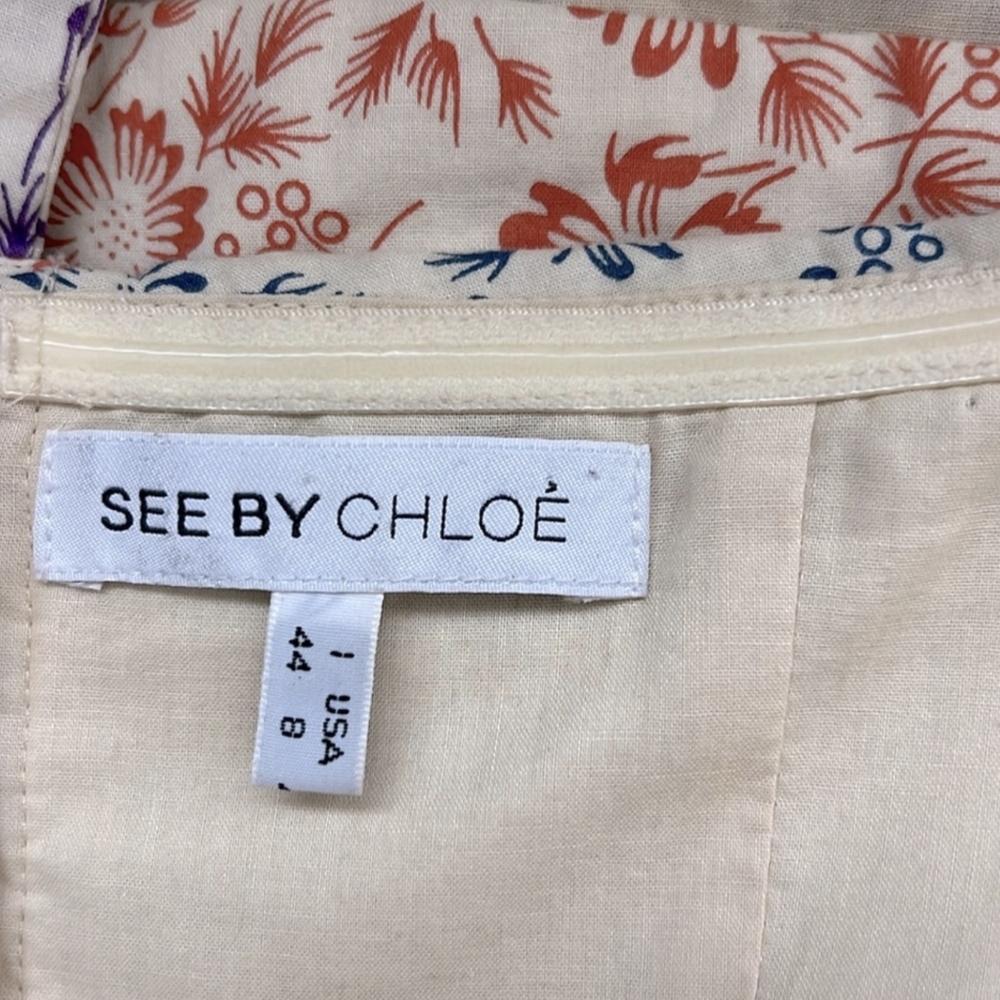 See By Chloe Floral Print Strapless Mini Dress - Picture 5 of 5